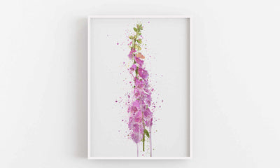 Flower Wall Art Print ‘Foxglove’