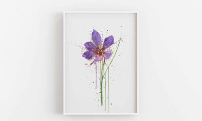 Flower Wall Art Print ‘Saffron’