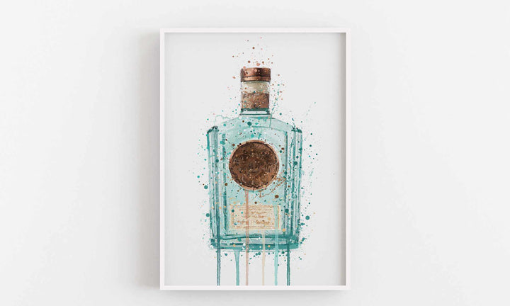 Gin Flasche Wand Kunstdruck 'Art Deco'