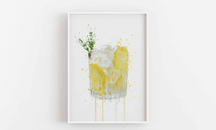 Gin and Tonic 'Lemon & Thyme' Wall Art Print