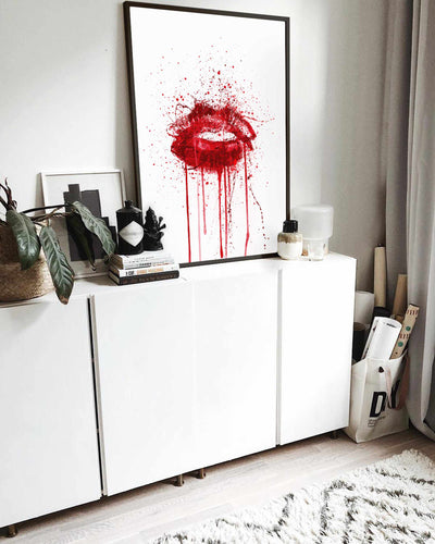 Ruby Woo' Lips Wall Art Print