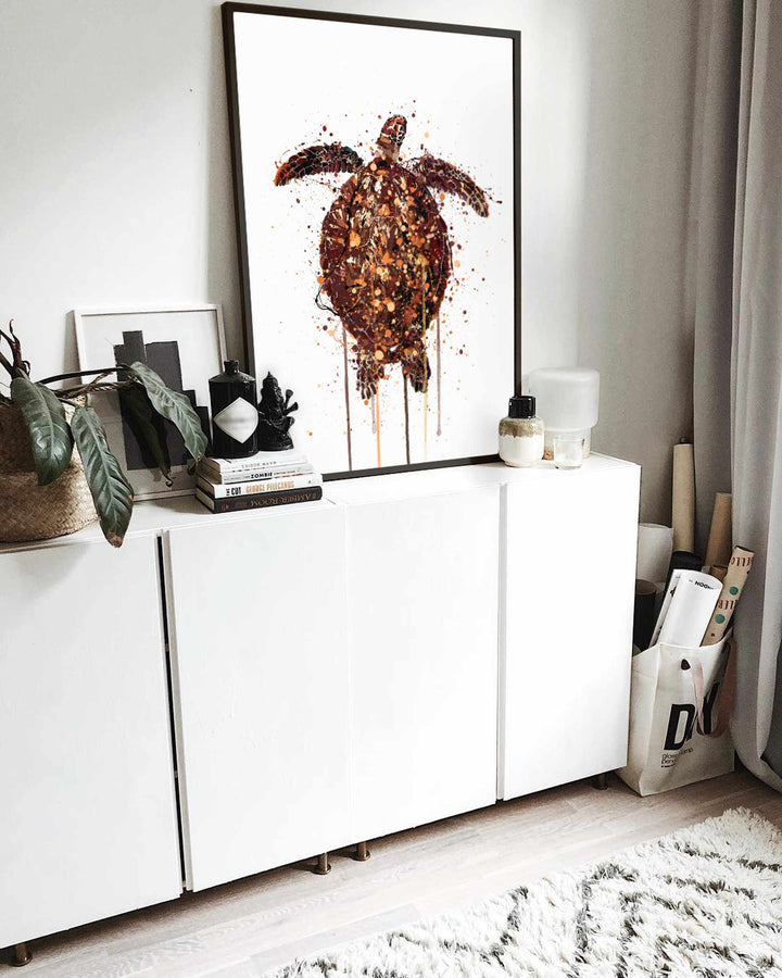 Meeresbewohner Wandbild 'Schildkröte'