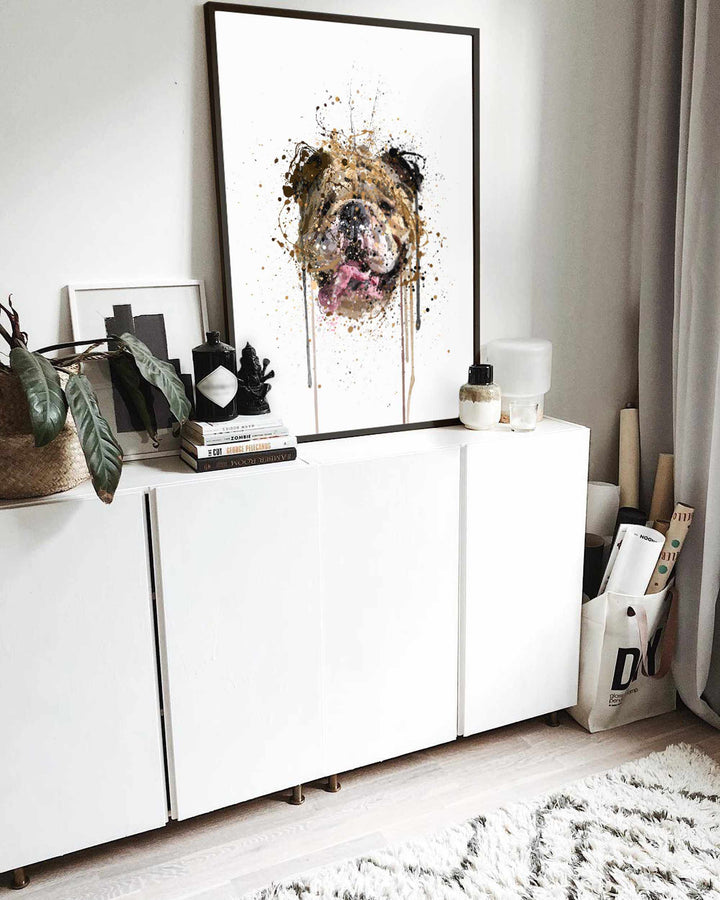 Englische Bulldogge Wand Kunstdruck