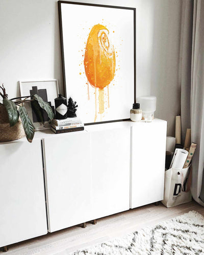Ice Cream Wall Art Print 'Sweet Orange'
