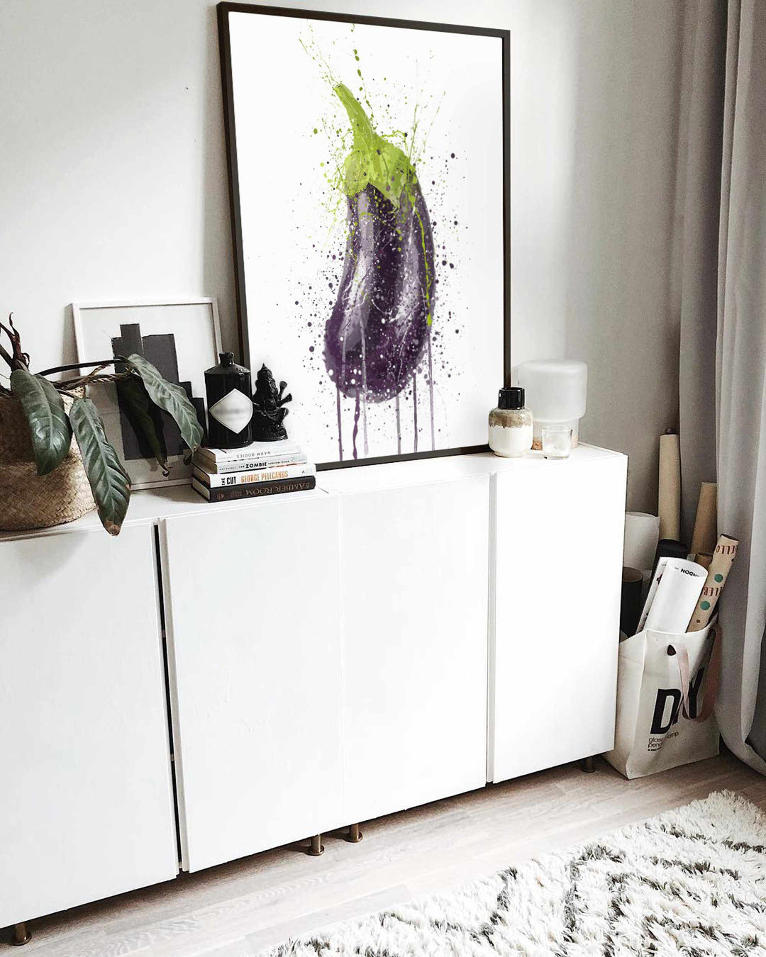 Eggplant Vegetable Wall Art Print