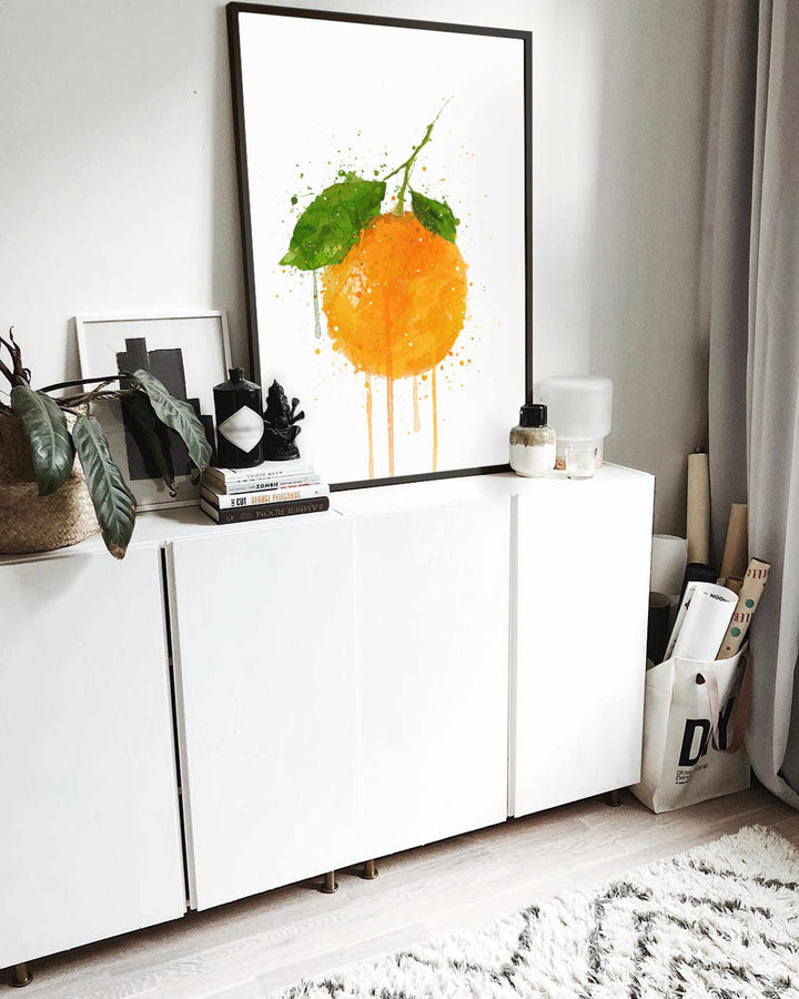 Whole Orange Fruit Wall Art Print