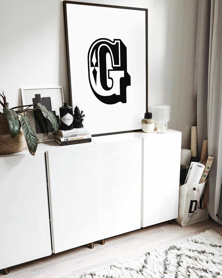 Typografisches Wandbild 'G'
