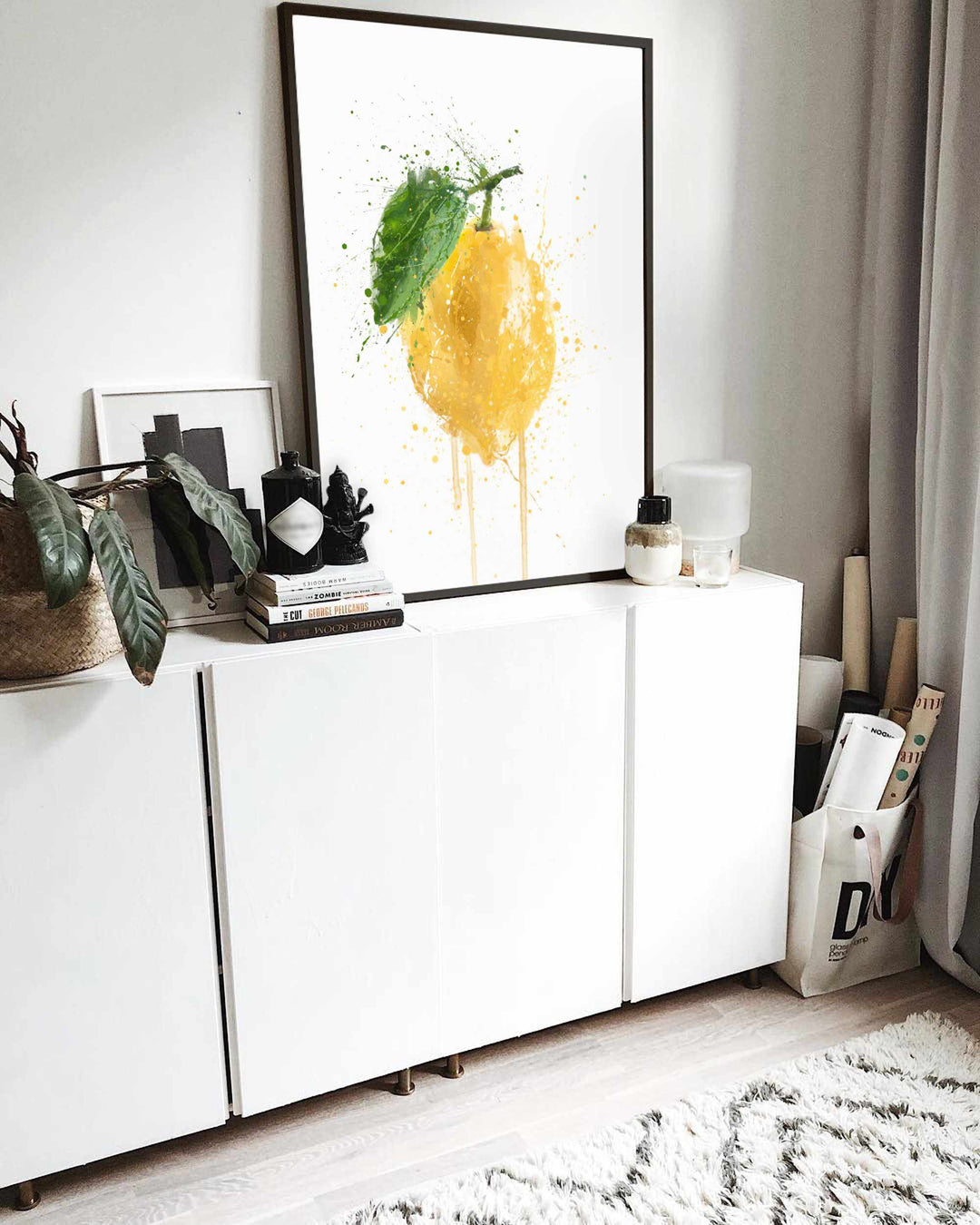 Whole Lemon Fruit Wall Art Print