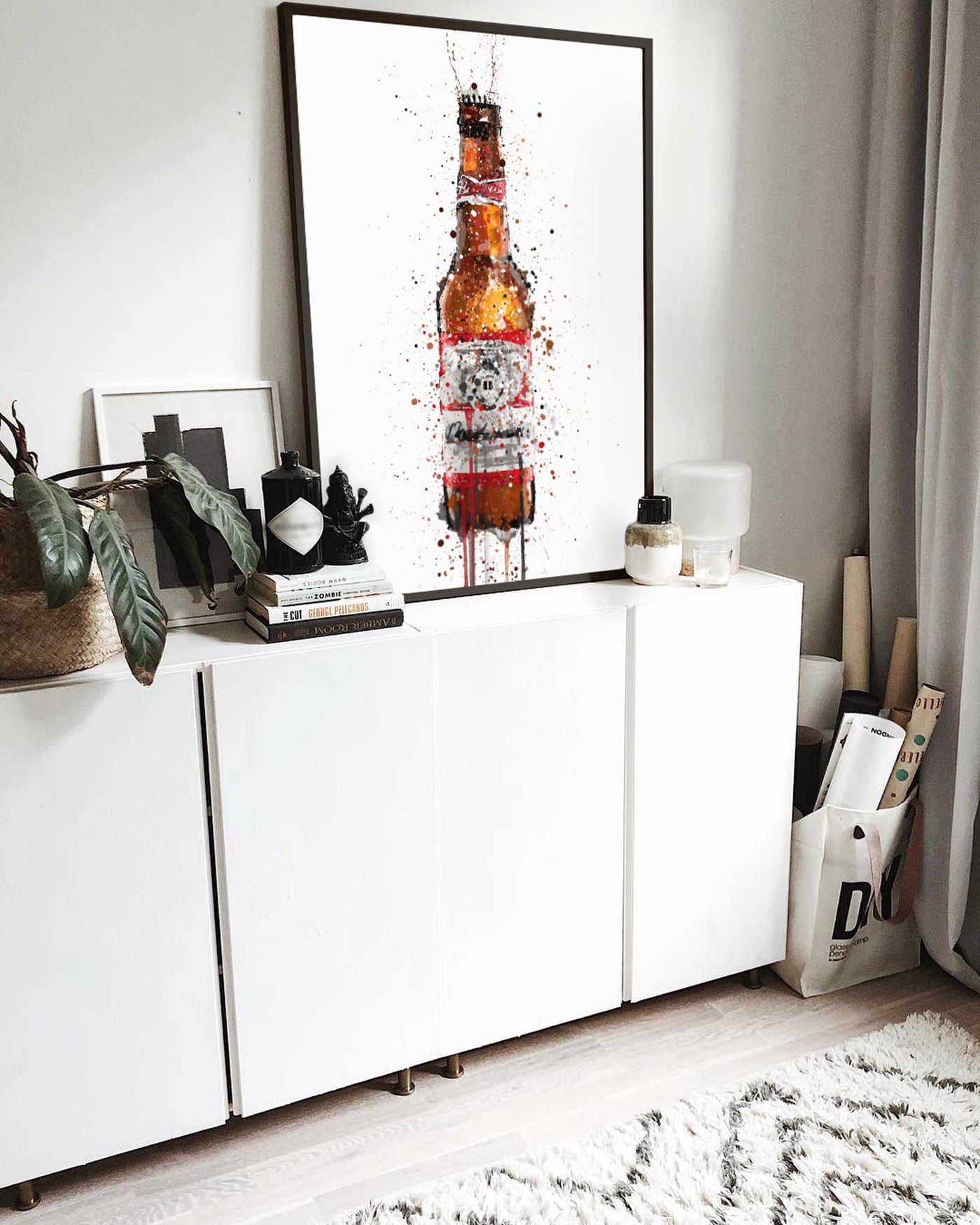 Beer Bottle Wall Art Print 'Amber'-We Love Prints