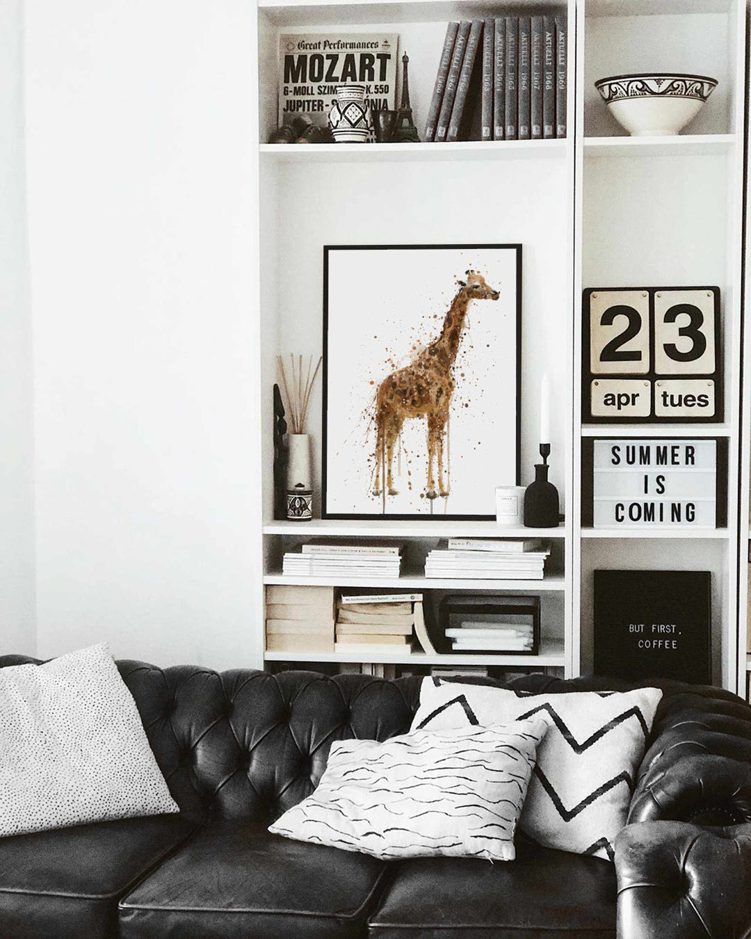 Giraffe-Wand-Kunstdruck