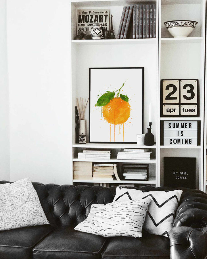 Ganze Orangenfrucht-Wand-Kunstdruck