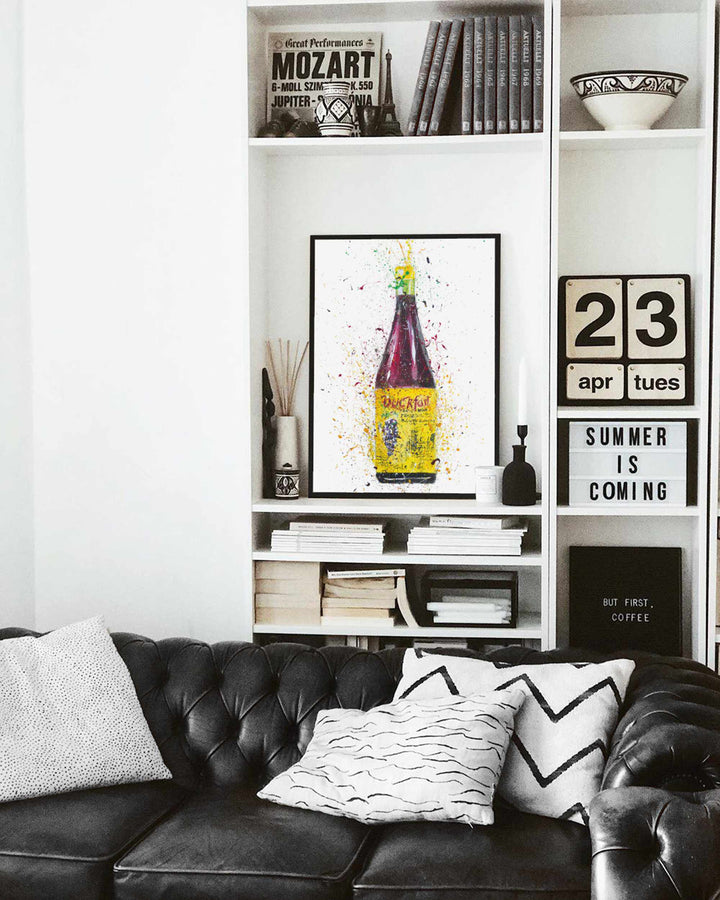 Liquor Bottle Wandbild 'Purple Tonic'