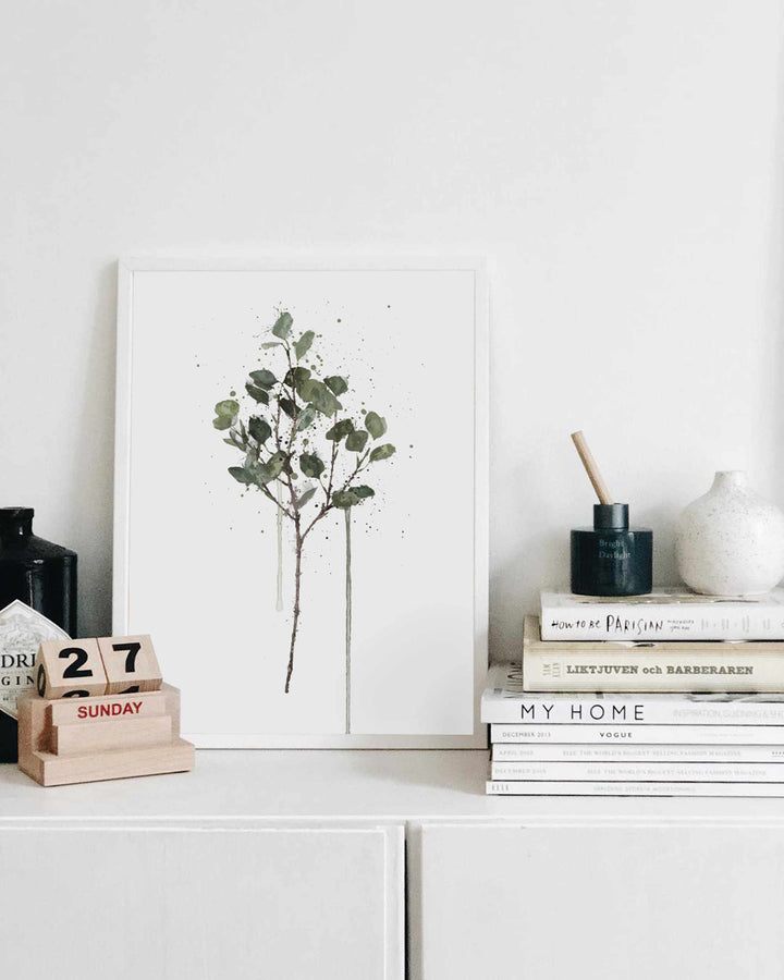 Eukalyptus-Wand-Kunstdruck - Pflanzendrucke, botanische Kunstdrucke und botanische Illustrationen