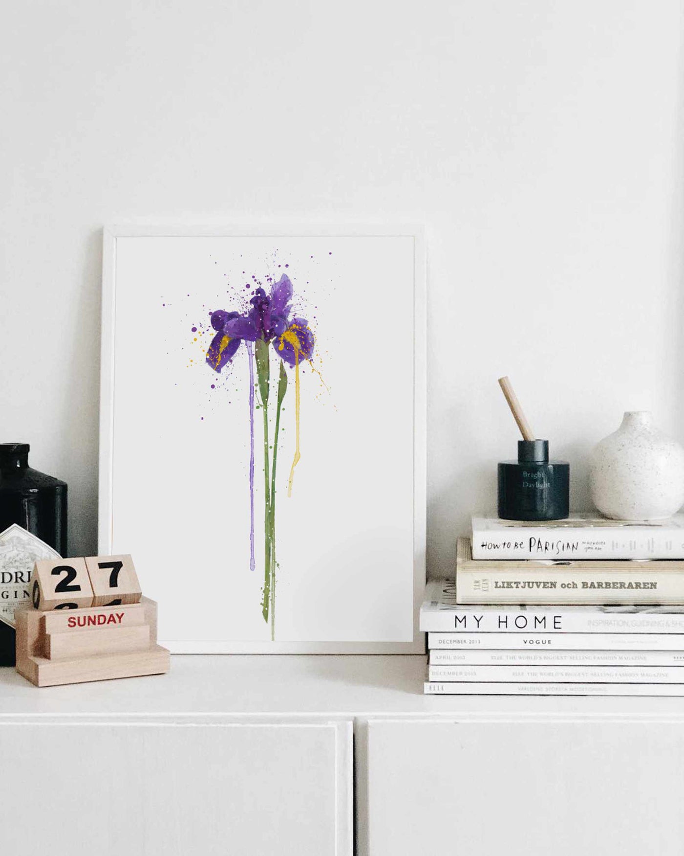 Flower Wall Art Print 'Iris'