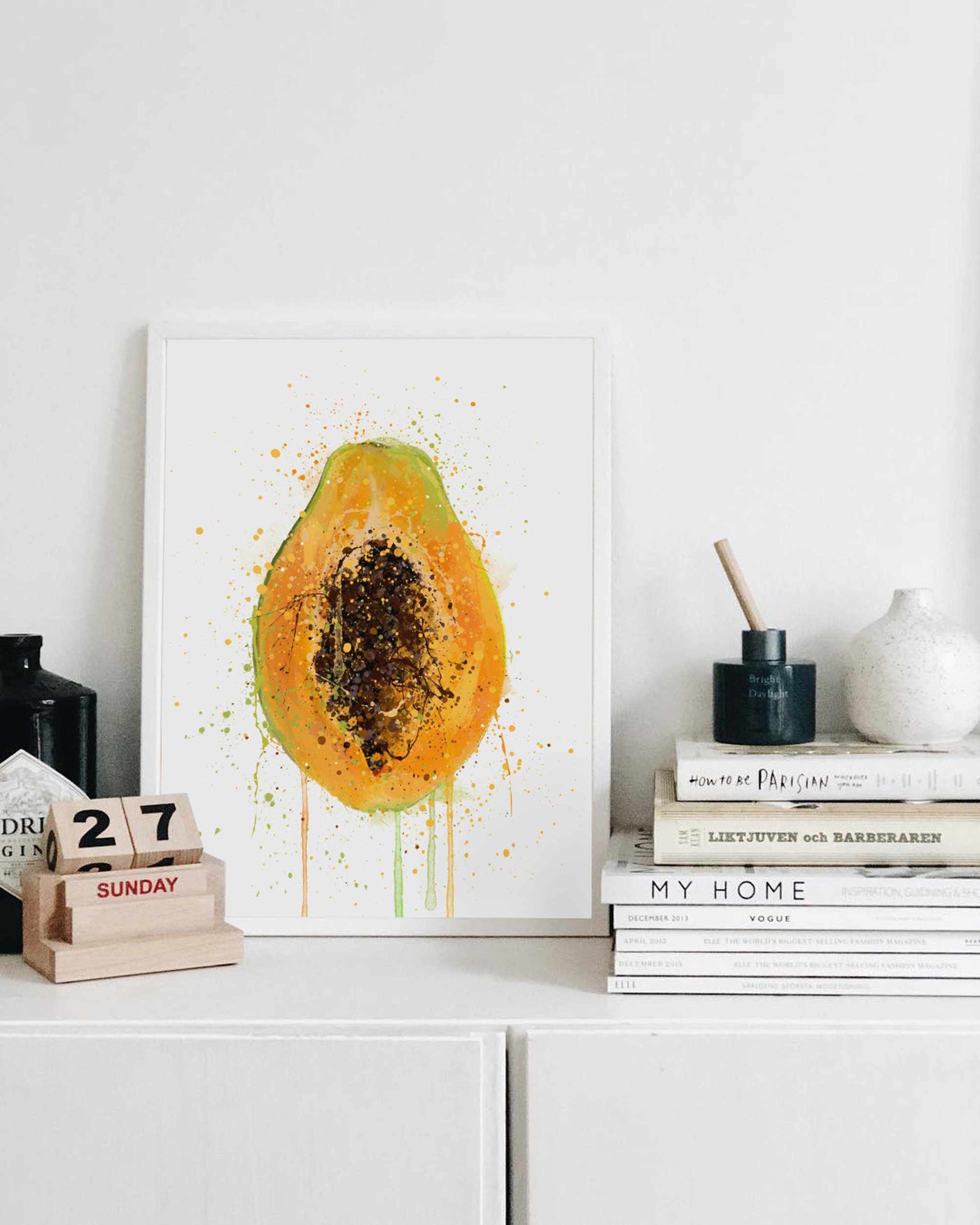 Papaya Fruit Wall Art Print