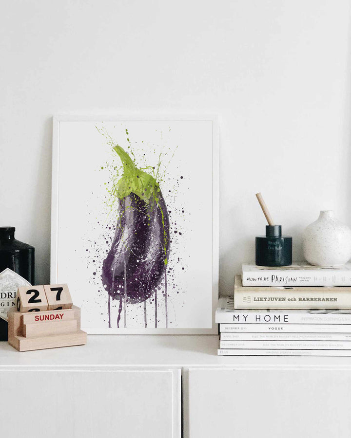 Eggplant Vegetable Wall Art Print