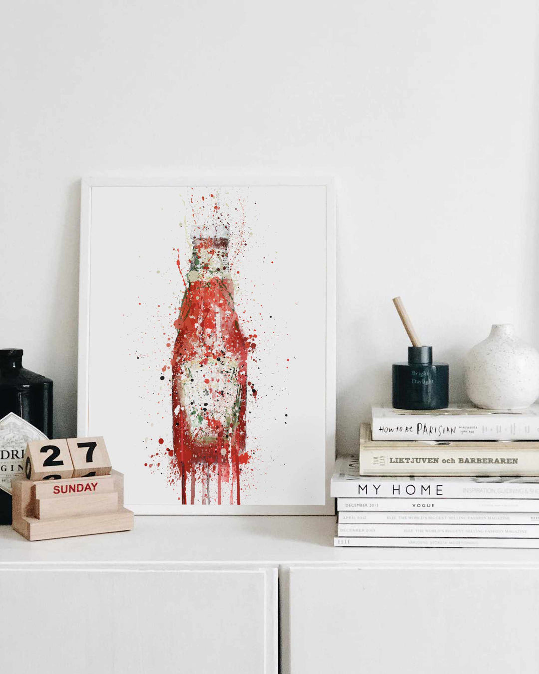 Tomaten-Ketchup-Wand-Kunstdruck