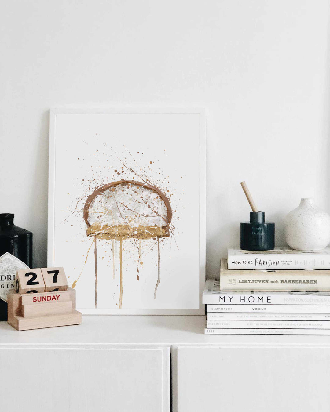 Cake Wall Art Print 'Mallow Biscuit'