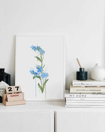 Flower Wall Art Print ‘Forget Me Not'