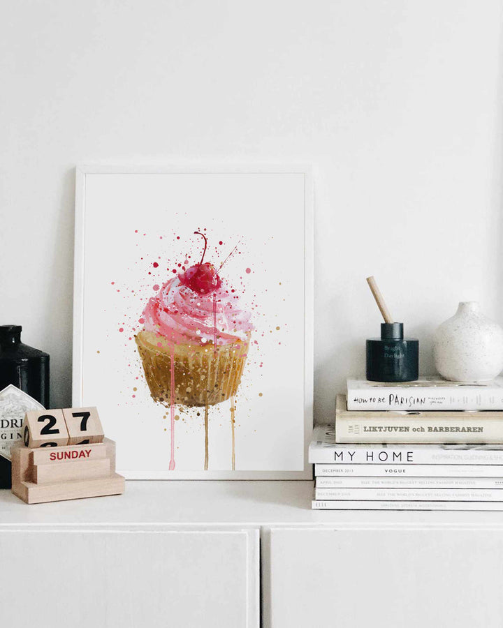 Cake Wall Art Print 'Cupcake'