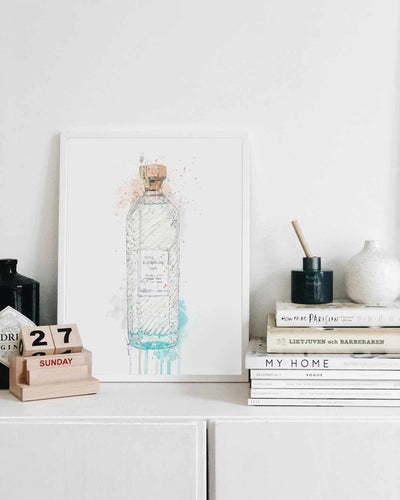 Gin Bottle Wall Art Print 'Hebridean Hue'-We Love Prints