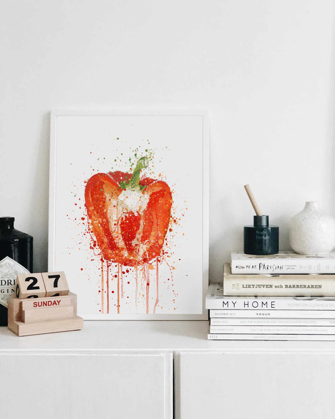 Rote Paprika-Gemüse-Wand-Kunstdruck
