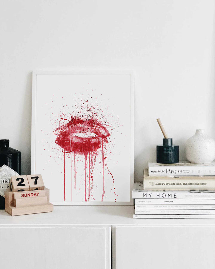 Diva' Lips Wall Art Print