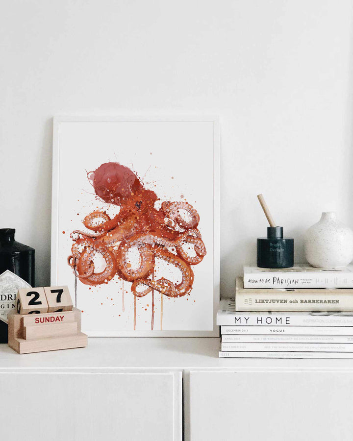 Meeresbewohner Wand Kunstdruck 'Octopus'