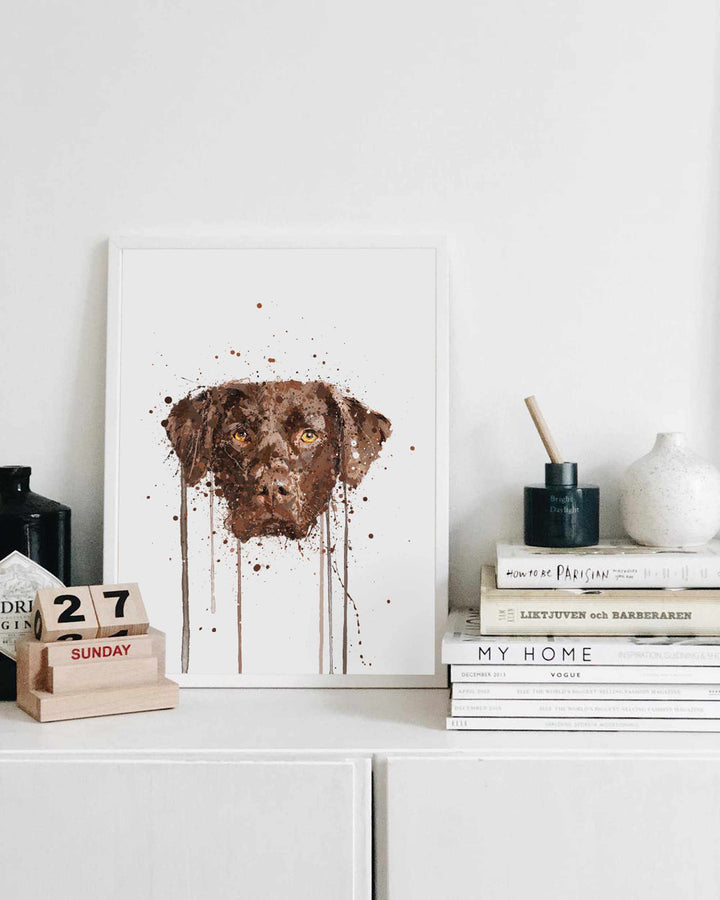 Schokoladen-Labrador-Wand-Kunstdruck