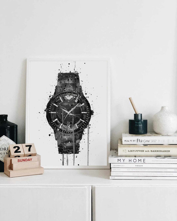 Wrist Watch Wall Art Print 'Raven'