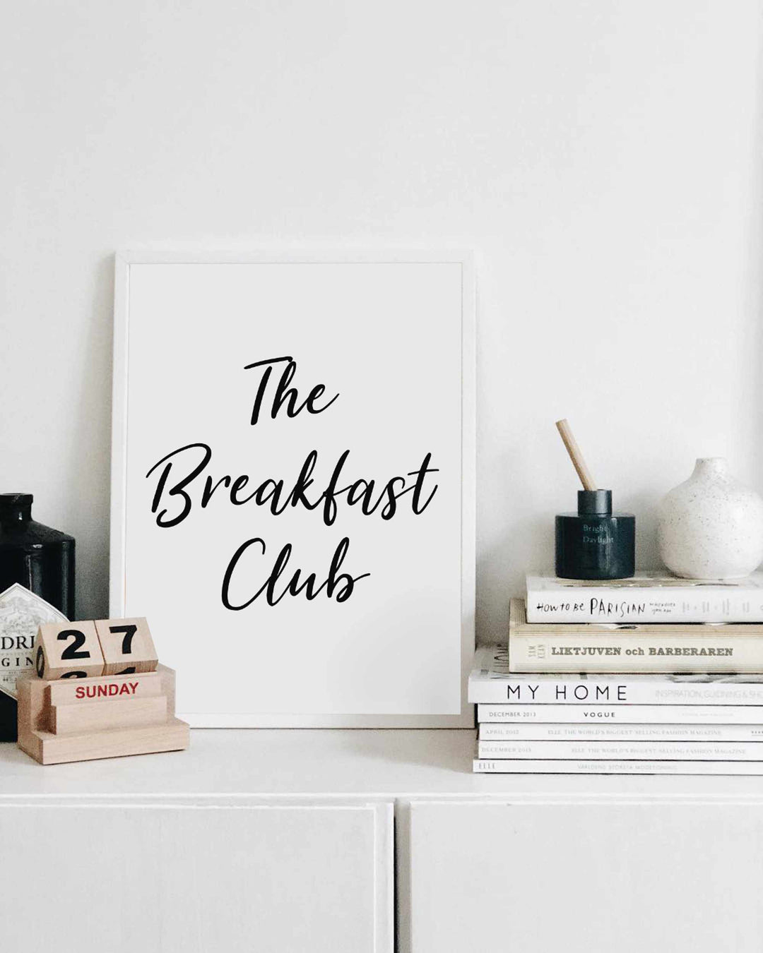 Typografisches Wandbild 'The Breakfast Club'
