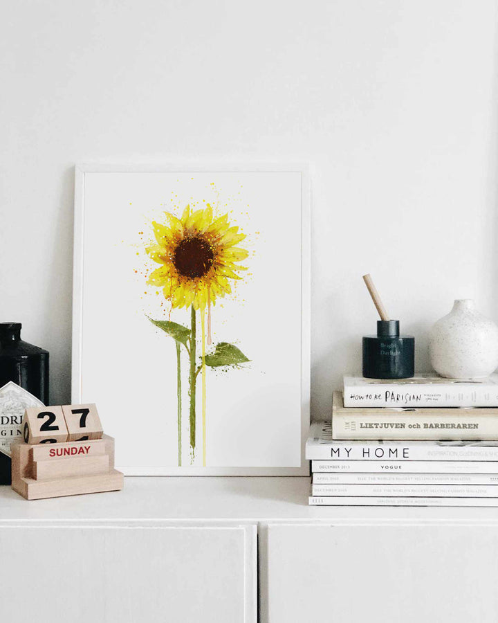 Flower Wall Art Print 'Sunflower'