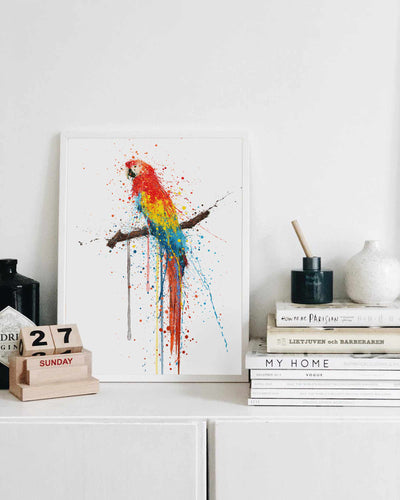 Scarlet Macaw Bird Wall Art print