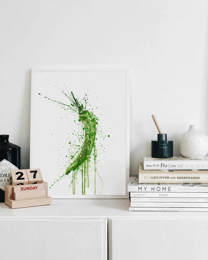 Grüne Chili-Gemüse-Wand-Kunstdruck