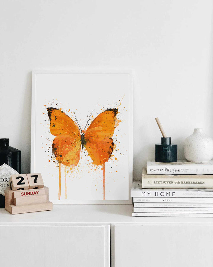 Butterfly Wall Art Print ‘Tangerine Dream'