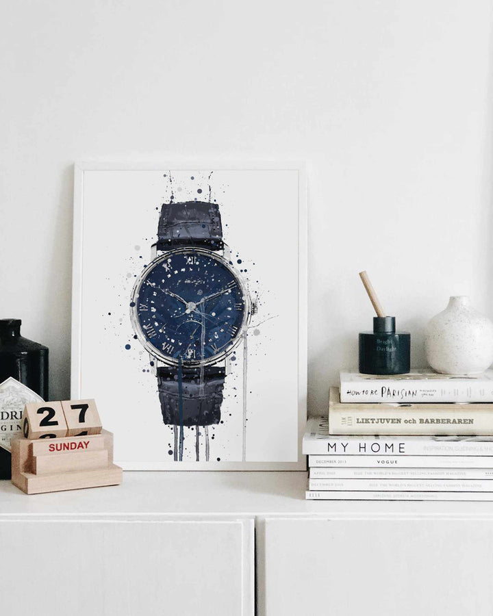Armbanduhr Wandbild 'Mitternachtsblau'