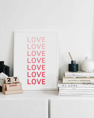Typographic Wall Art Print 'Love'