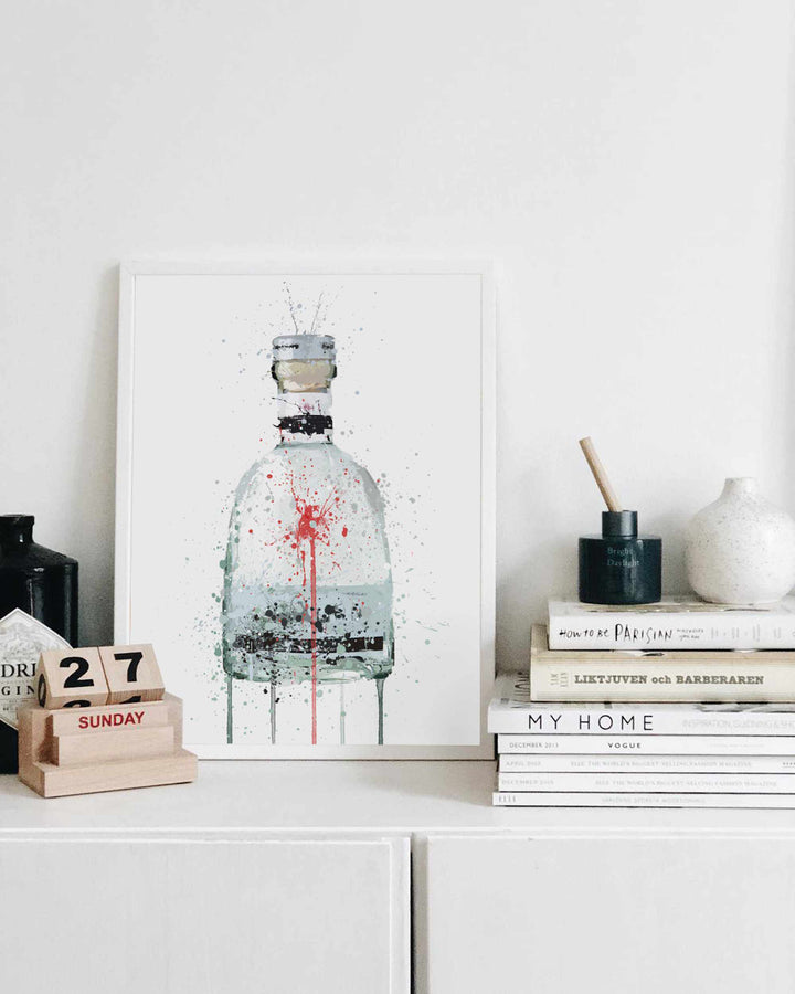 Gin Flasche Wand Kunstdruck 'Silver Spey'