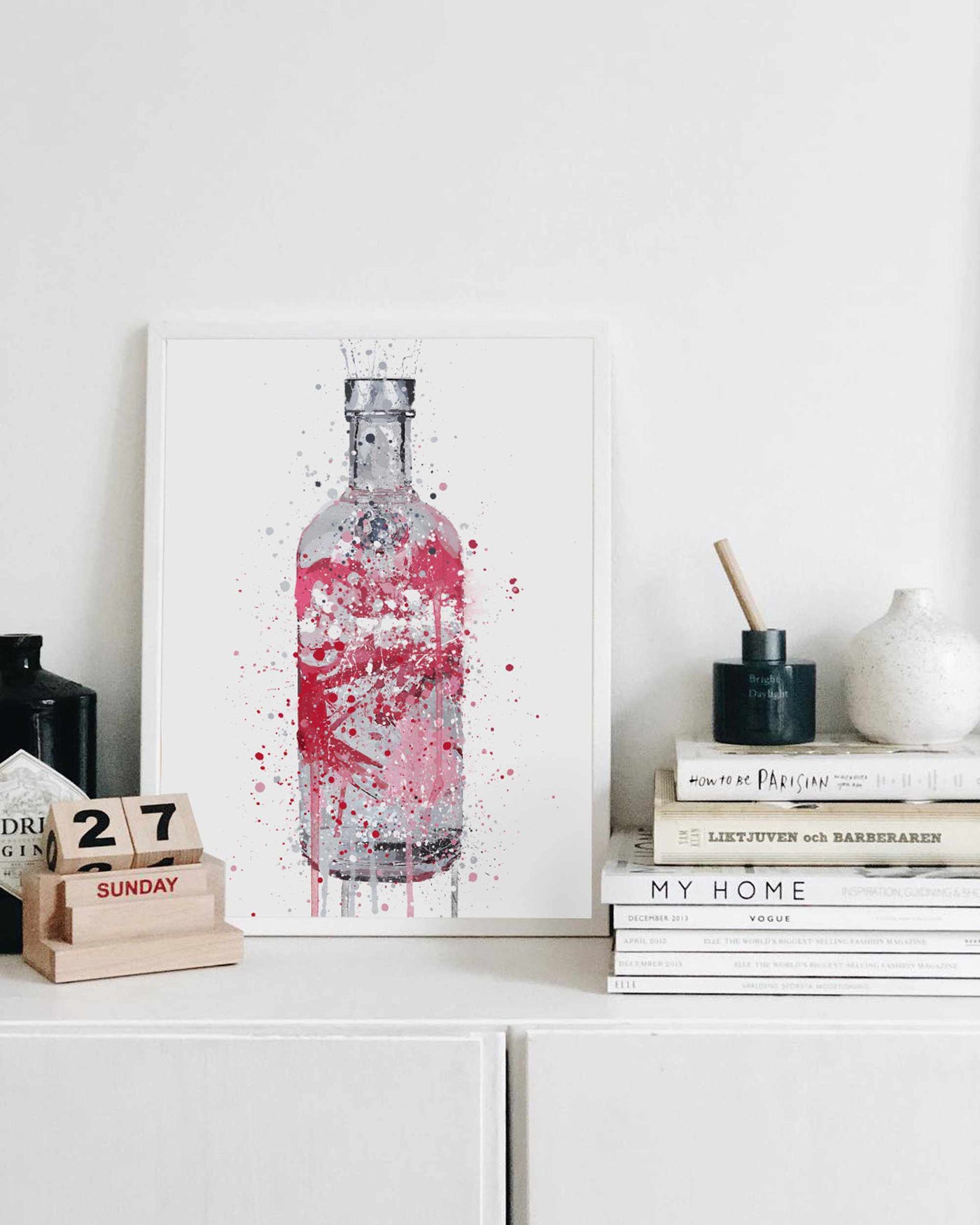 Vodka Bottle Wall Art Print 'Very Berry'-We Love Prints
