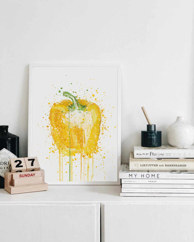 Yellow Pepper Vegetable Wall Art Print