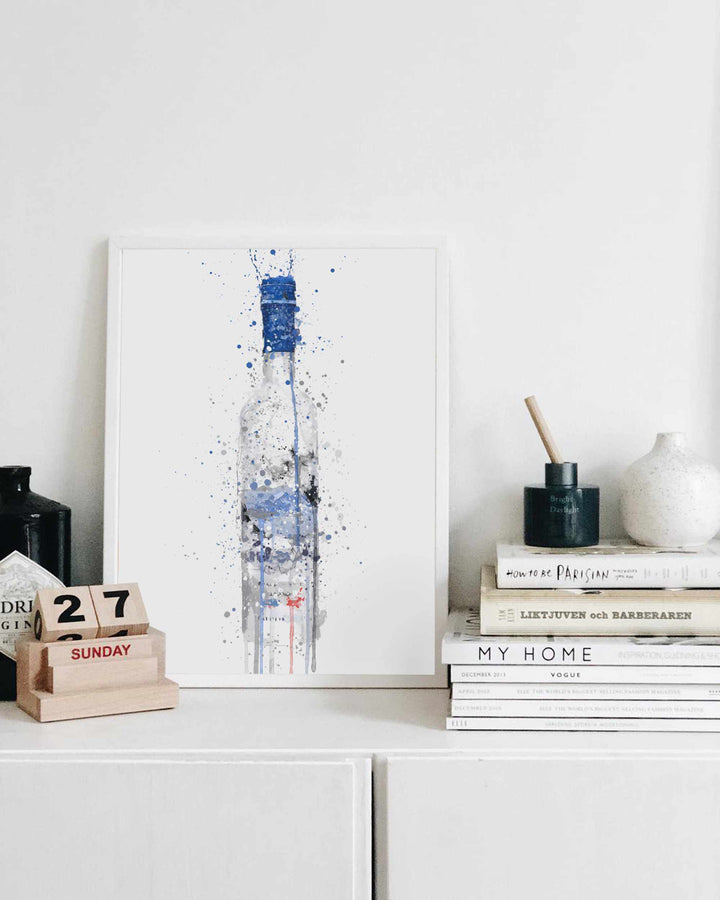 Vodka Bottle Wall Art Print 'Frost'-We Love Prints