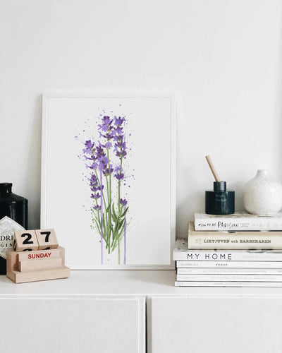 Flower Wall Art Print 'Lavender'