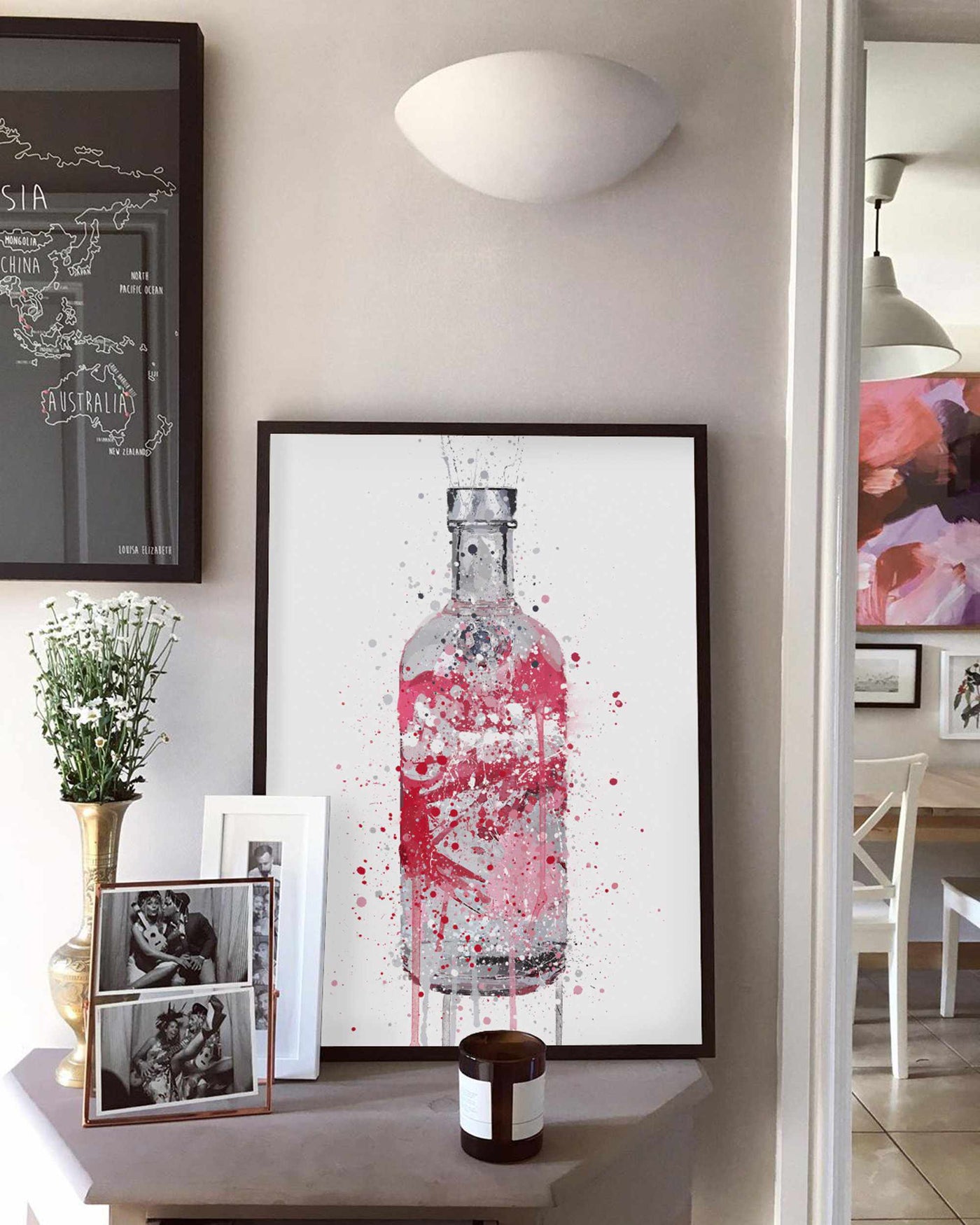 Vodka Bottle Wall Art Print 'Very Berry'-We Love Prints