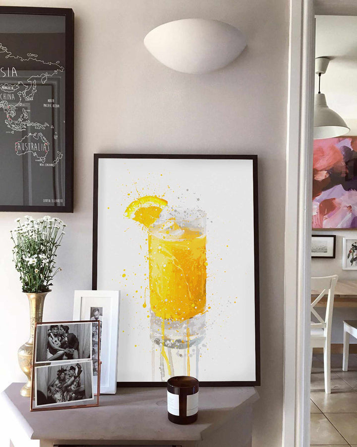 Orangensaft-Wand-Kunstdruck