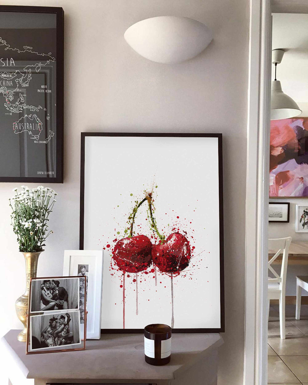 Kirschfrucht-Wand-Kunstdruck