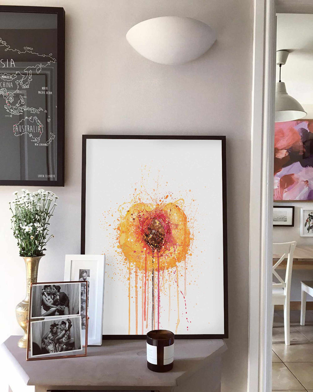 Pfirsich-Frucht-Wand-Kunstdruck