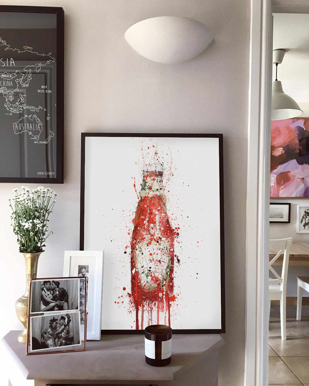 Tomaten-Ketchup-Wand-Kunstdruck