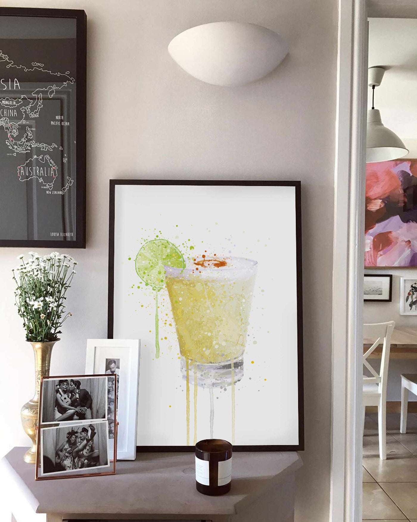 Pisco Sour Cocktail Wall Art Print