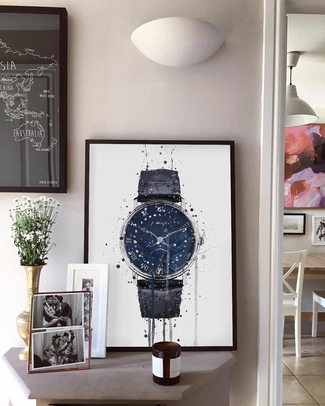 Wrist Watch Wall Art Print 'Midnight Blue'