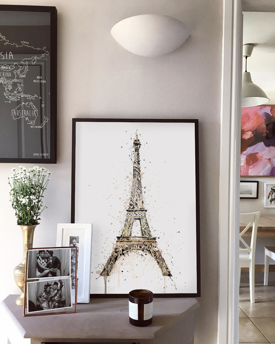 Eiffelturm-Wand-Kunstdruck
